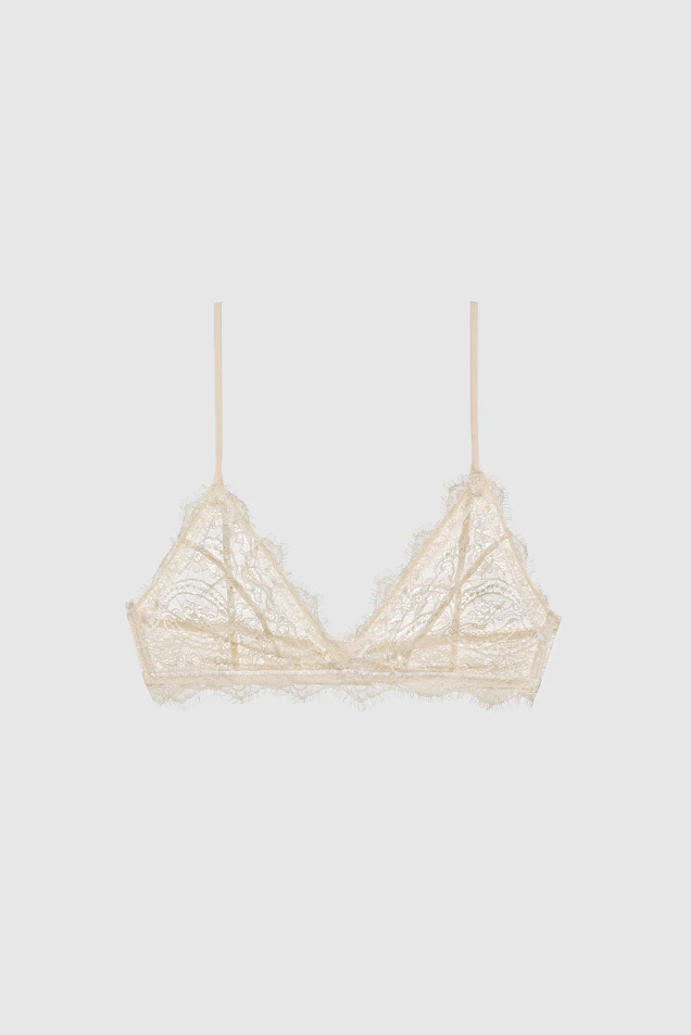 Lace Bra With Trim Nude – George and Olive